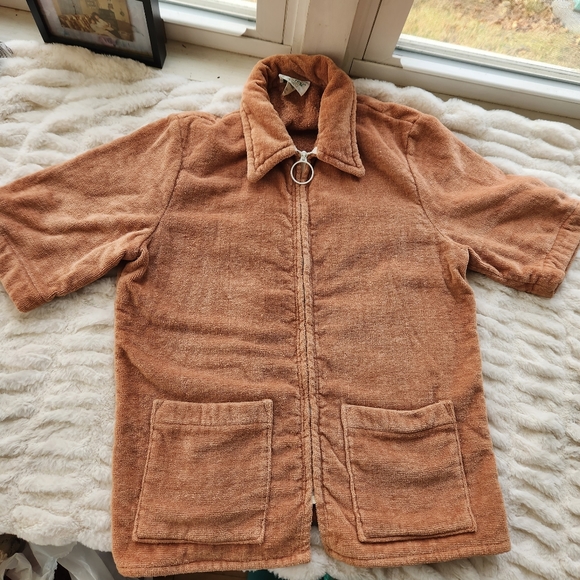 Mr. Teri California Men's Ken Tan Beige Two Piece Terry Cloth Pajama Set Vintage - Picture 4 of 7